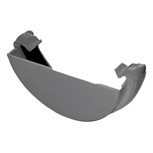 FloPlast Grey Half Round Gutter External Stop End - 112mm 2