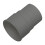 FloPlast Grey Round Gutter Pipe Socket - 68mm 3
