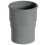 FloPlast Grey Round Gutter Pipe Socket - 68mm 2