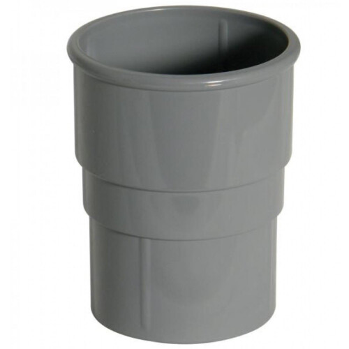 FloPlast Grey Round Gutter Pipe Socket - 68mm 1