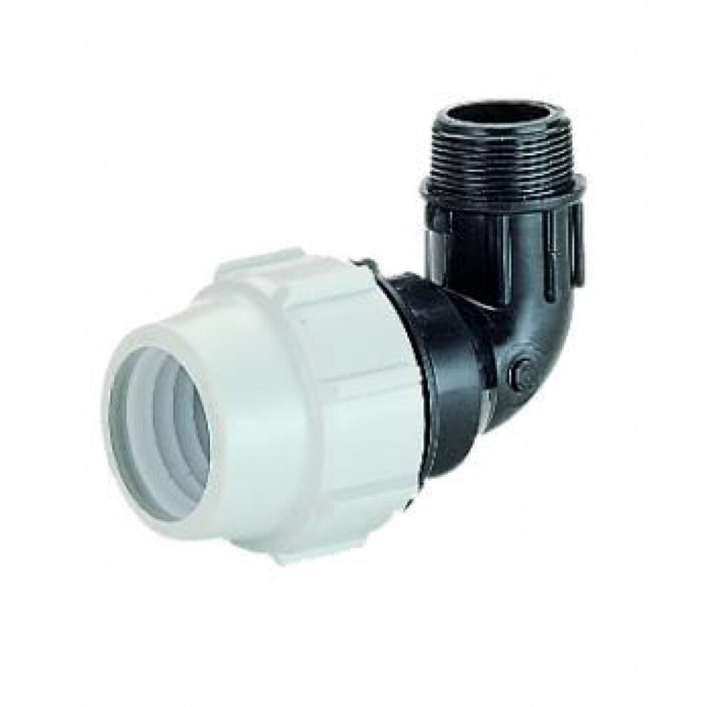 Plasson Compression Mdpe Male 90 Elbow - 25Mm X 1" Bsp 7296173059928