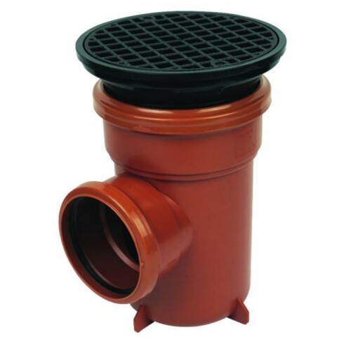 FloPlast Underground Bottle Gully Circular Grid - 110mm 1