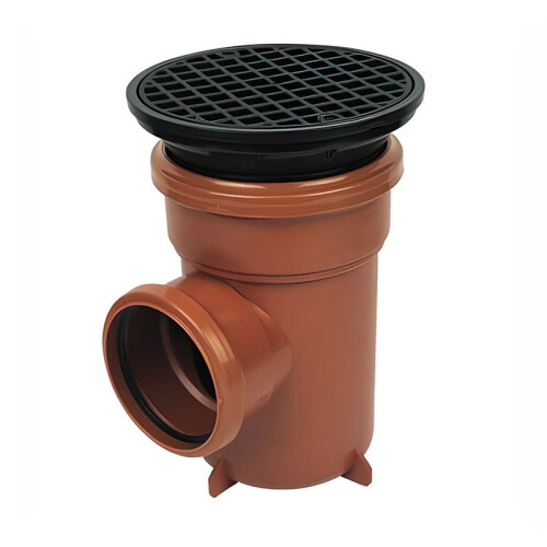 FloPlast Underground Bottle Gully Circular Grid - 110mm 2