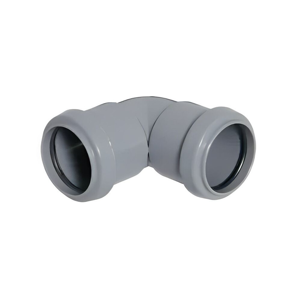Floplast Grey Pushfit Waste Pipe Knuckle - 32Mm 5055149903168