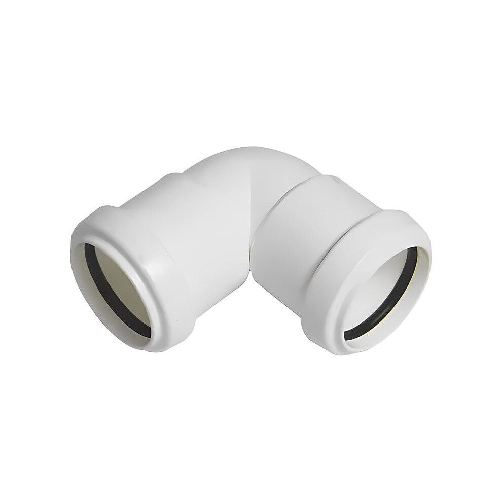 Floplast White Pushfit Waste Pipe Knuckle - 40Mm 5055149903106