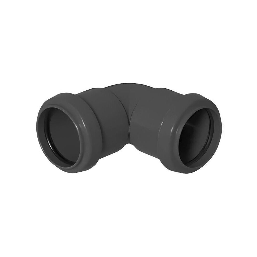 Floplast Black Pushfit Waste Pipe Knuckle - 32Mm 5055149903250