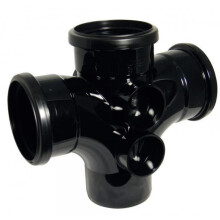 FloPlast Black Soil Ring Seal 92.5 Double Branch - 110mm