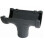 FloPlast Grey Half Round Gutter Running Outlet - 112mm 2