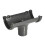 FloPlast Grey Half Round Gutter Running Outlet - 112mm 3