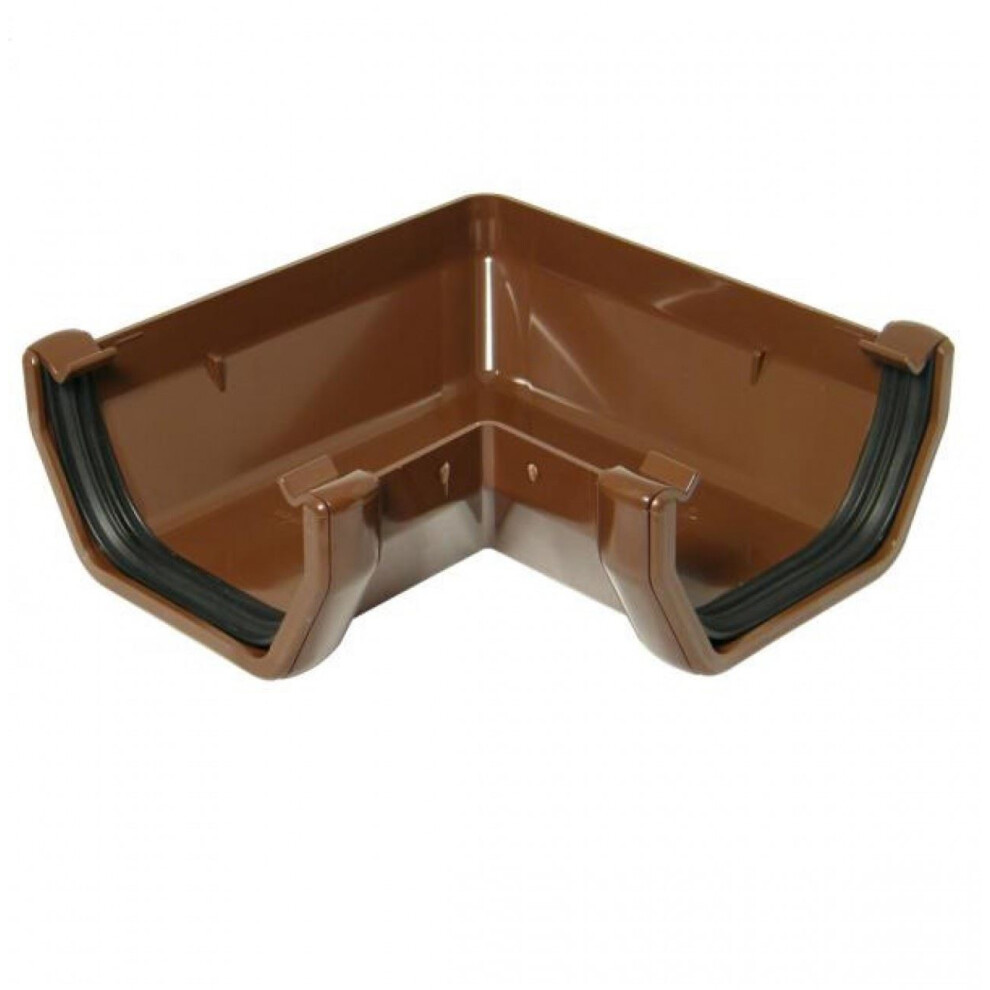 Floplast Brown Square 90 Gutter - 114Mm