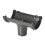 FloPlast Grey Half Round Gutter Running Outlet - 112mm 1