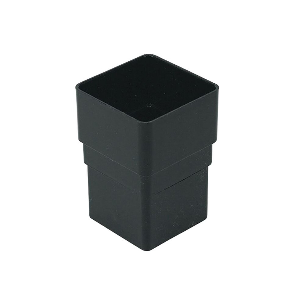 Floplast Black Square Downpipe Socket - 65Mm 5055149904776