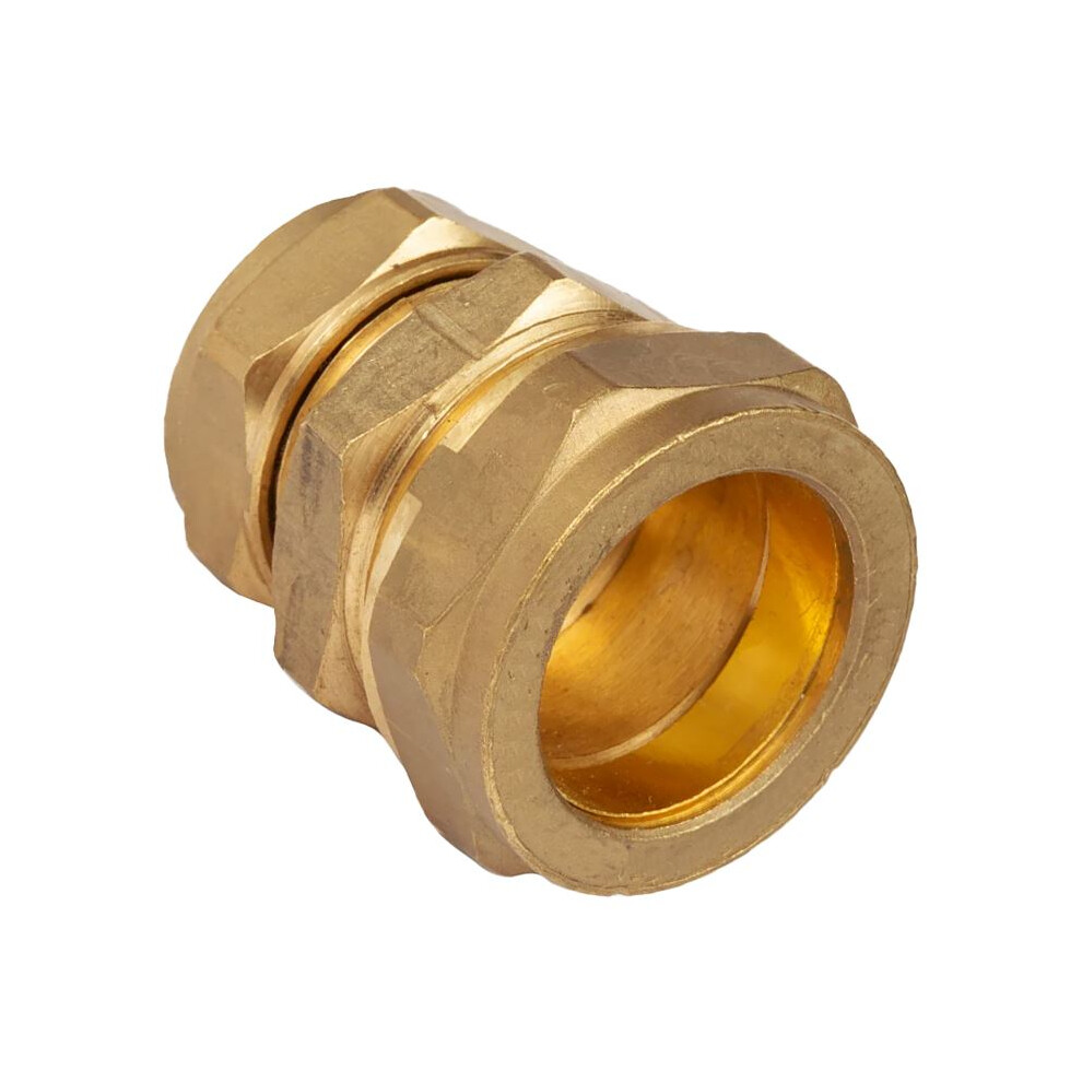 Brass Compression MDPE Reducing Coupling - 20mm x 15mm