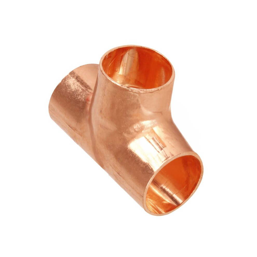 Copper End Feed Swept Pitcher Tee - 28Mm 5051258002228