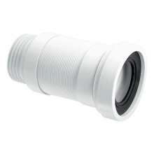McAlpine WC-F18S Straight Flexible WC Connector - 90mm