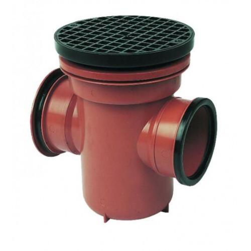 FloPlast Underground Back Inlet Bottle Gully Circular Grid 1