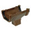 FloPlast Brown Square Gutter Running Outlet - 114mm 3