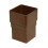 FloPlast Brown Square Downpipe Socket - 65mm 3