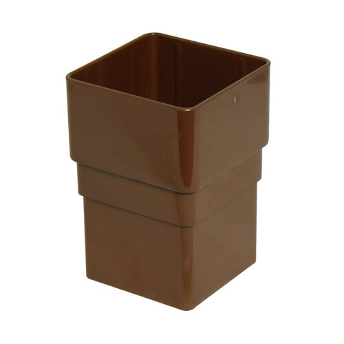 FloPlast Brown Square Downpipe Socket - 65mm 2