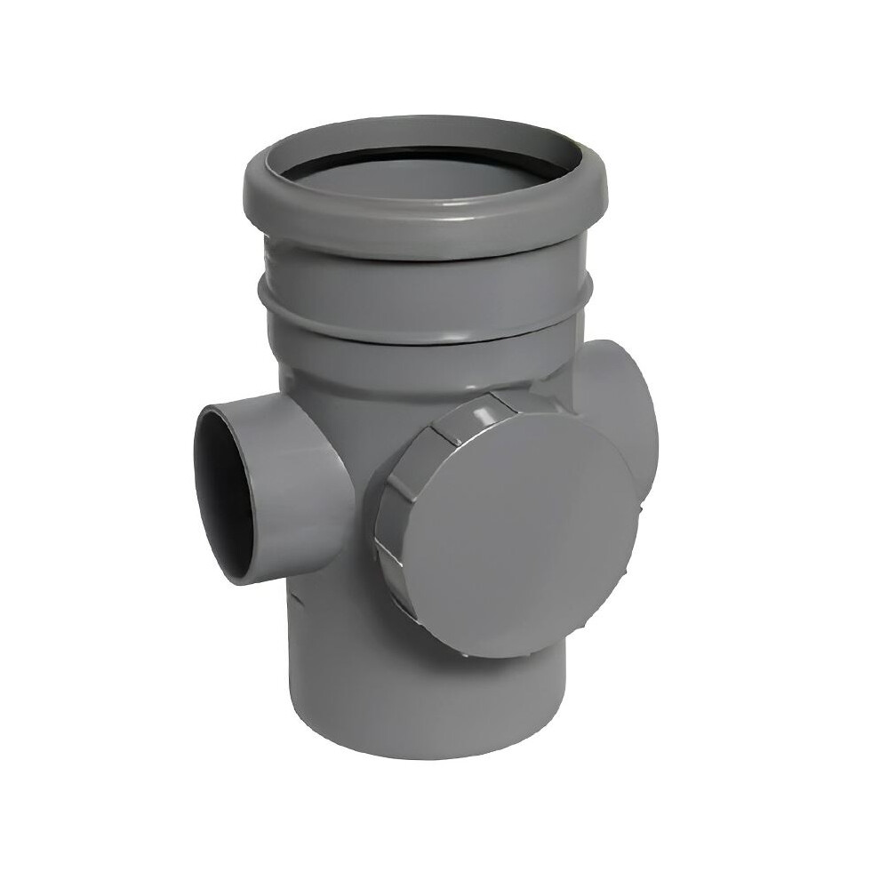 FloPlast 110mm Soil Access Socket/Spigot Grey - Image 6