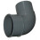 FloPlast Grey Round Gutter Pipe 92.5 Offset Bend - 68mm 1