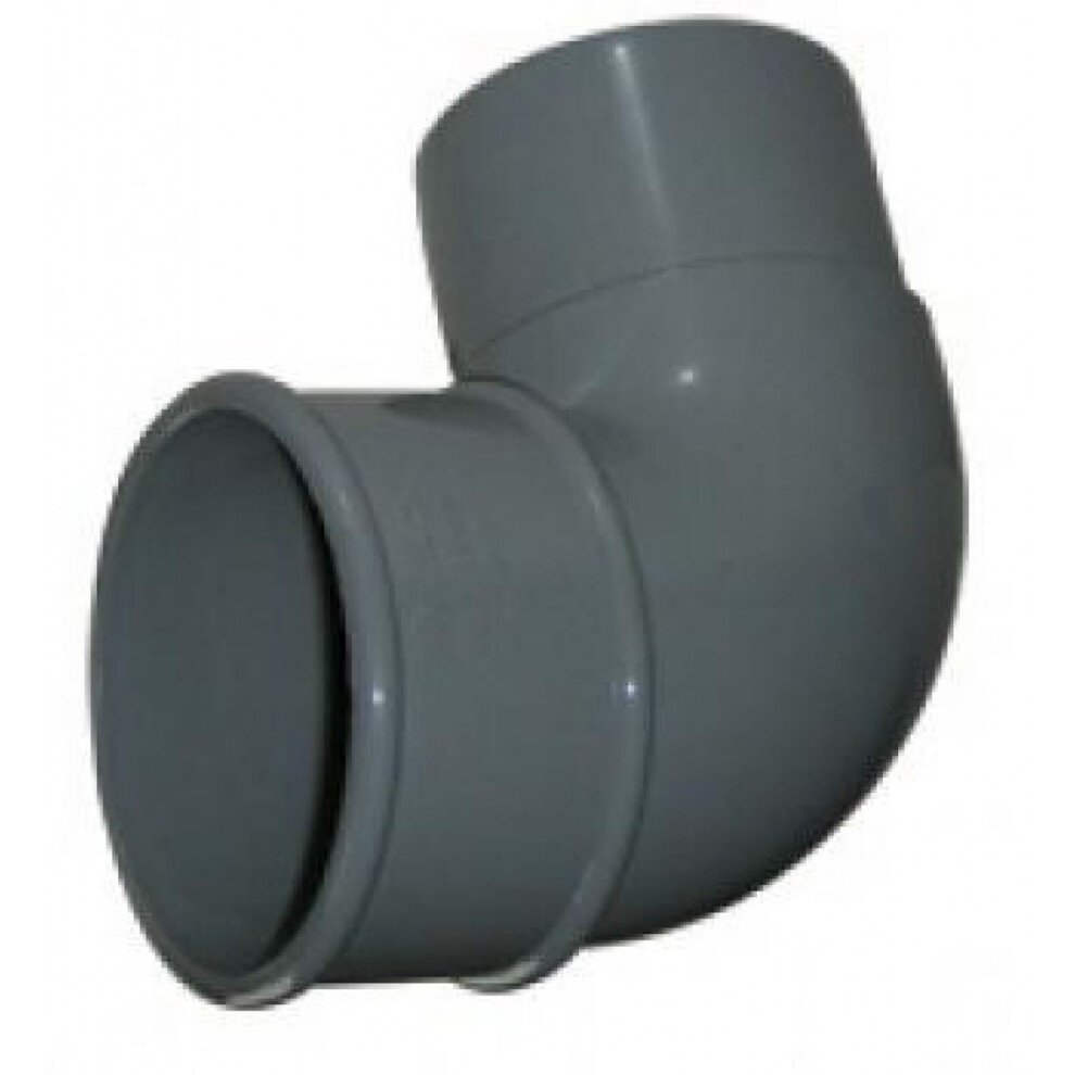 Floplast Grey Round Gutter Pipe 92.5 Offset Bend - 68Mm