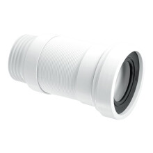 McAlpine WC-F26S Straight Flexible WC Connector - 170/410mm