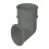 FloPlast Grey Round Gutter Pipe Shoe - 68mm 3