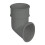 FloPlast Grey Round Gutter Pipe Shoe - 68mm 1