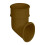 FloPlast Brown Round Gutter Pipe Shoe - 68mm 1