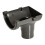 FloPlast Grey Half Round Gutter Stop End Outlet - 112mm 3