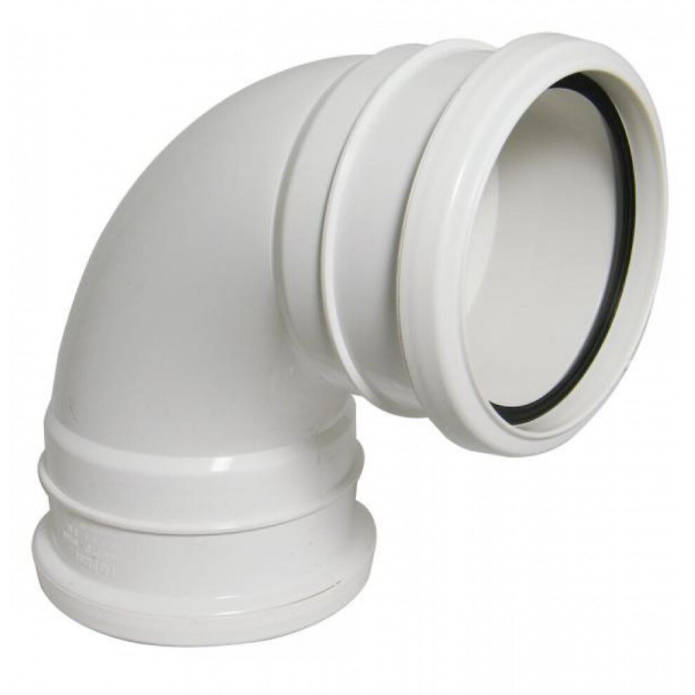 Floplast White Soil 92.5 Double Socket Bend - 110Mm