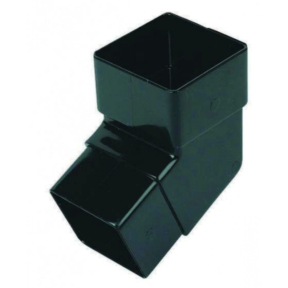 Floplast Black Square Downpipe 112.5 Offset Bend - 65Mm 5055149904783
