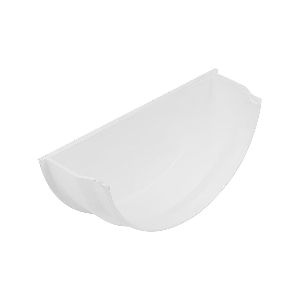 Floplast White Half Round Gutter Internal Stop End - 112Mm
