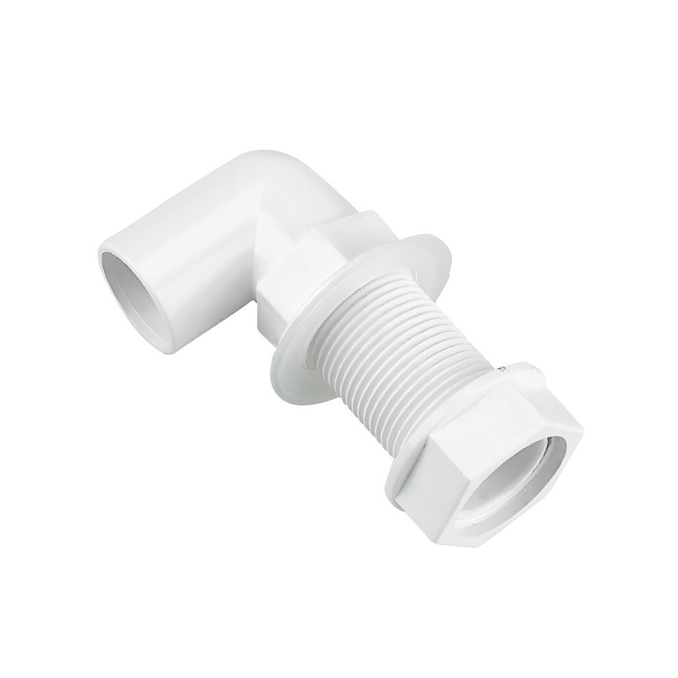Floplast White Overflow Bent Tank Connector - 21.5Mm 5055149924637