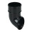 FloPlast Black Round Gutter Pipe Shoe - 68mm 1