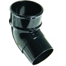 FloPlast Black Round Gutter Pipe 112 Offset Bend - 68mm