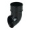FloPlast Black Round Gutter Pipe Shoe - 68mm 3