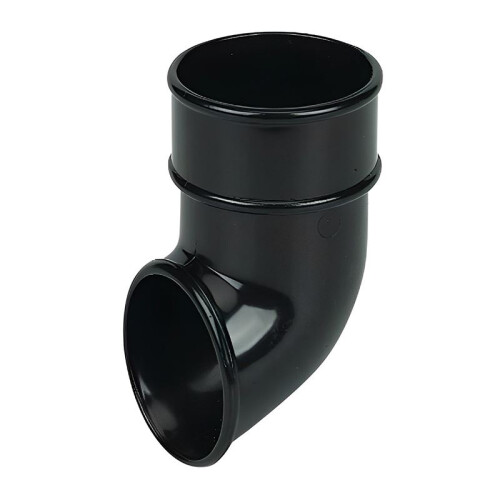 FloPlast Black Round Gutter Pipe Shoe - 68mm 2