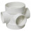FloPlast White Soil Ring Seal Short Boss Pipe - 110mm 2