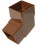 FloPlast Brown Square Downpipe 112.5 Offset Bend - 65mm 1