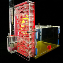 (clear red) Large Space Ant Nest Live Ants Ornamental Habitat Insect Studio Cage Pet Villa Acrylic City 3d-b1 Ant Dream Workshop Biology Class Toys
