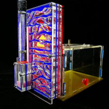 (blue red) Large Space Ant Nest Live Ants Ornamental Habitat Insect Studio Cage Pet Villa Acrylic City 3d-b1 Ant Dream Workshop Biology Class Toys
