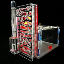 (black red) Large Space Ant Nest Live Ants Ornamental Habitat Insect Studio Cage Pet Villa Acrylic City 3d-b1 Ant Dream Workshop Biology Class Toys