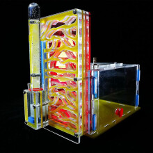 (yellow red) Large Space Ant Nest Live Ants Ornamental Habitat Insect Studio Cage Pet Villa Acrylic City 3d-b1 Ant Dream Workshop Biology Class Toys