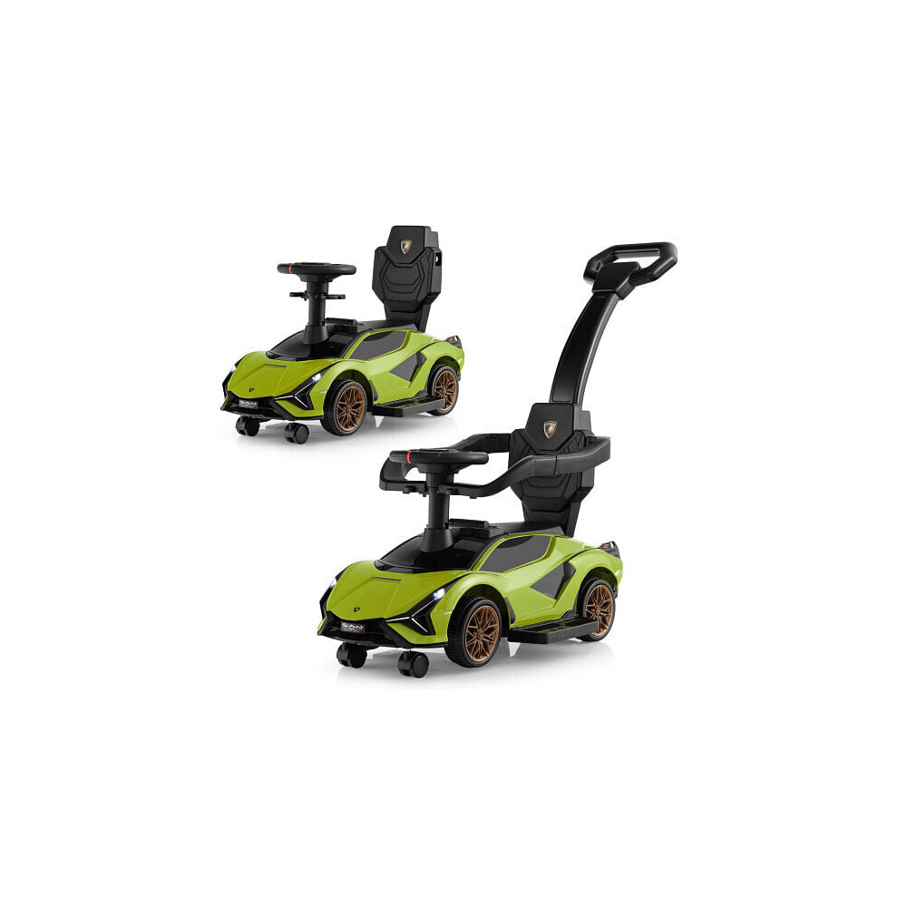 COSTWAY Green 3 in 1 Ride On Push Car for Kids - Image 5