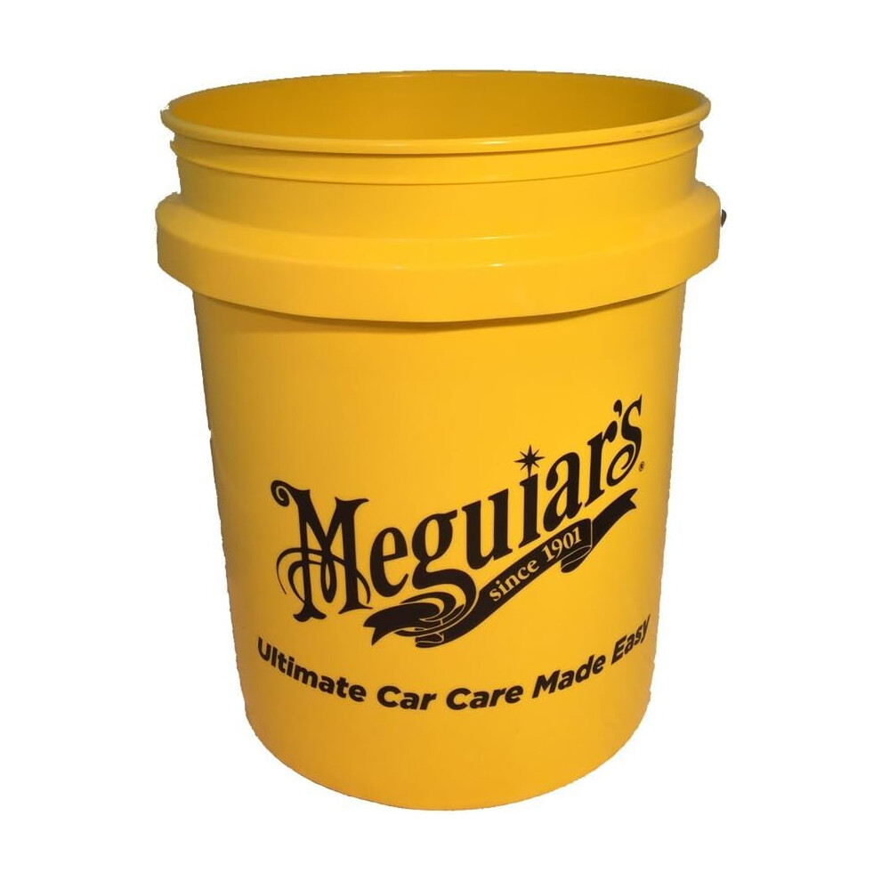 Meguiar's RG203 Yellow Large Car Wash Bucket 5US Gallon Grit