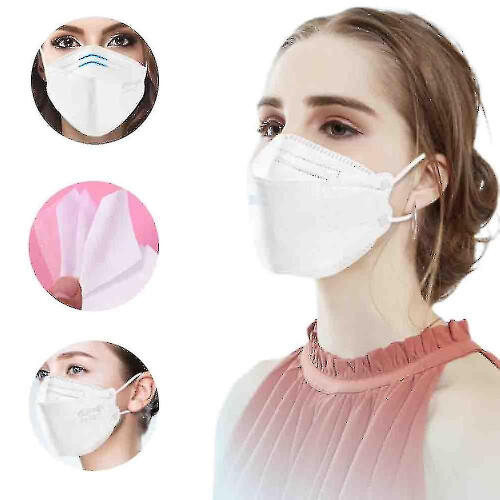 (Blue, 50pcs) 10/30/50 Pieces Ffp2 Kn95 Face Shield Protective Mask 4 Layer Protective Mask Individually Packed Dust Pollution Mask 1