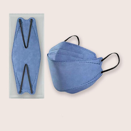 (Blue, 50pcs) 10/30/50 Pieces Ffp2 Kn95 Face Shield Protective Mask 4 Layer Protective Mask Individually Packed Dust Pollution Mask 2