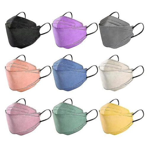 (Blue, 50pcs) 10/30/50 Pieces Ffp2 Kn95 Face Shield Protective Mask 4 Layer Protective Mask Individually Packed Dust Pollution Mask